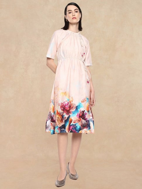 RAREISM Multi Cotton Blend Printed Short Sleeves Dress-picture-17