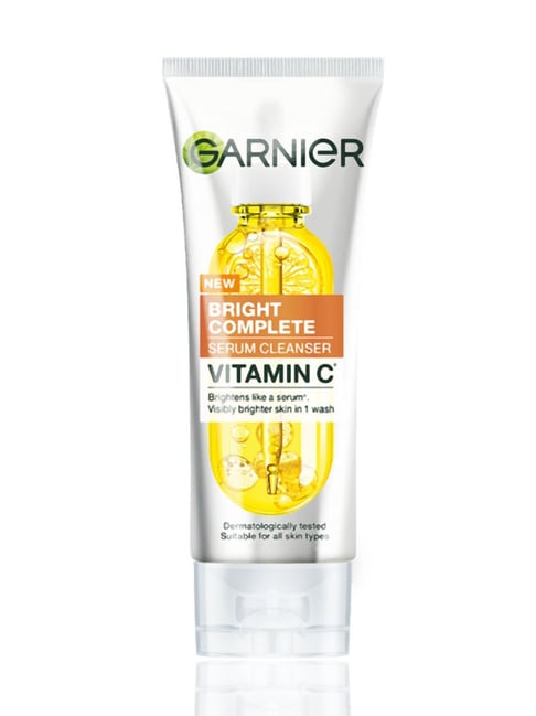 Garnier Vitamin C + Serum Face Wash for Brightening & Tan Removal For all skin types - 100 gm