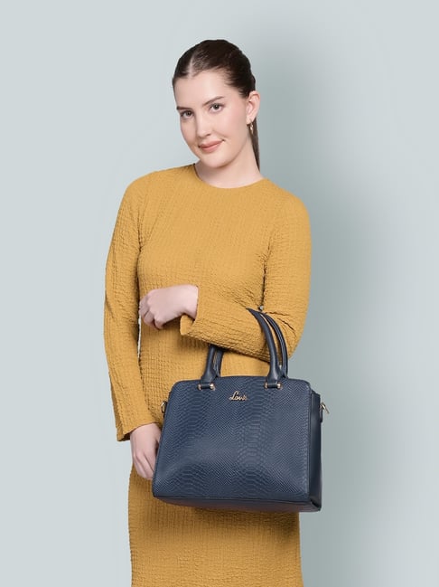 Lavie Ushycroc Navy Animal Effect Medium Dome Satchel