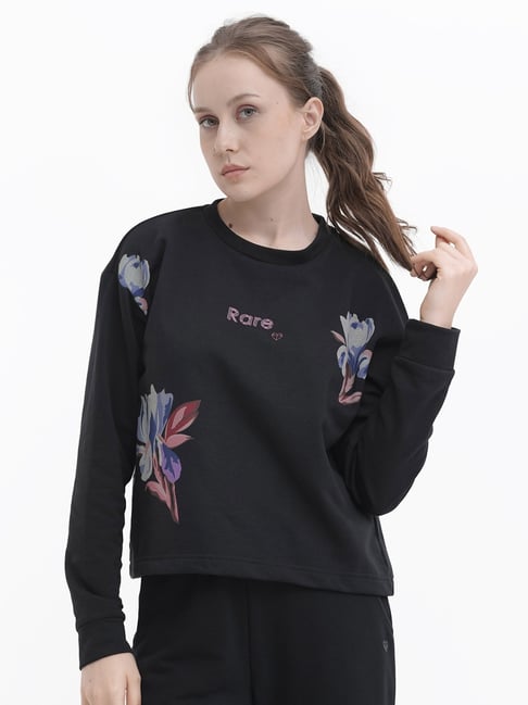 RAREISM Black Blended Printed Long Sleeves Sweatshirt-picture-22