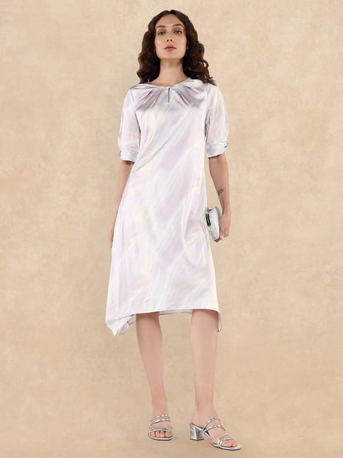 RAREISM Multi Cotton Blend Printed Short Sleeves Dress-picture-14