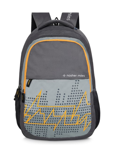 Nasher Miles Grey Pulse Printed Backpack