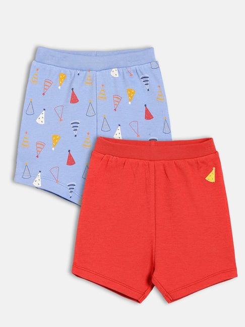 Miniklub Boys Multicolor Printed Shorts - Pack of 2