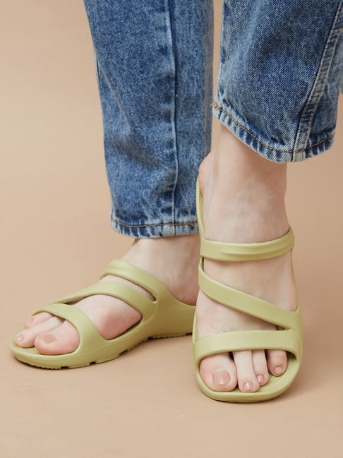 Ginger by Lifestyle Women's Green Slides-picture-37