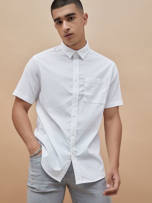 Forca by Lifestyle Men's White Shirt-picture-29