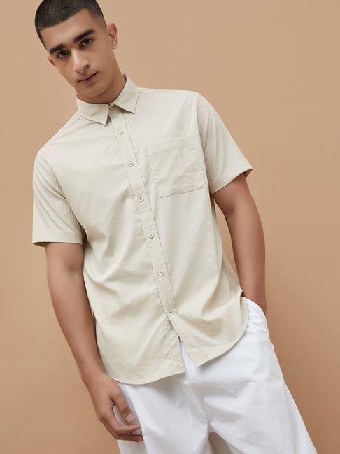 Forca by Lifestyle Men's Beige Shirt-picture-25