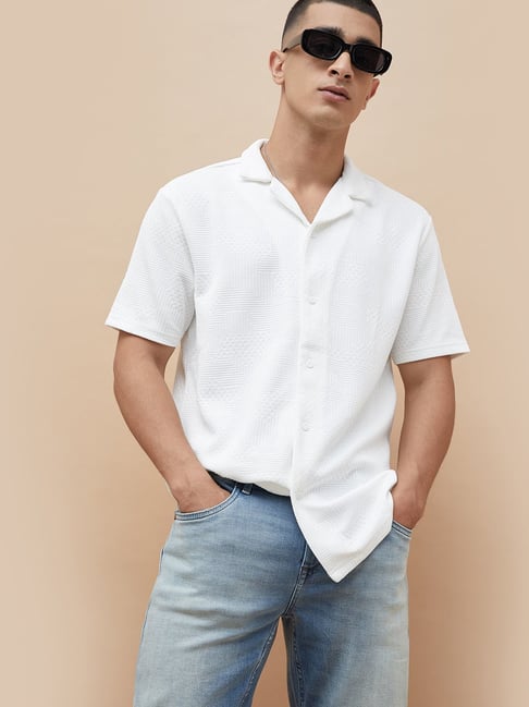 Forca by Lifestyle Men's White Shirt-picture-28