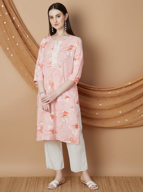 Melange by Lifestyle Women's Coral Kurta-picture-41