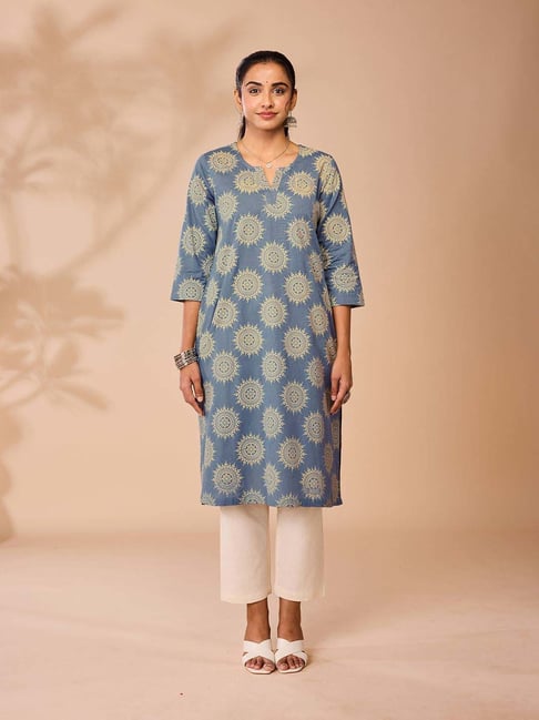 Daali Blue Regular Fit Printed Kurtas-picture-15