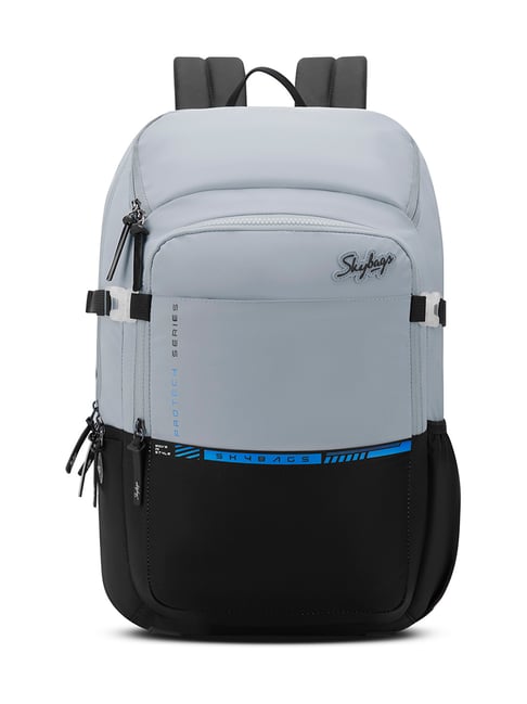 Skybags Grey Blue Protech Laptop Backpack