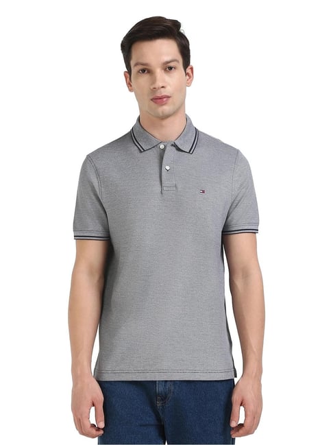 TOMMY HILFIGER Desert Sky White Cotton Regular Fit Polo T-Shirt