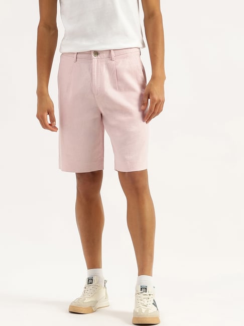United Colors of Benetton Pink Solid Shorts-picture-29