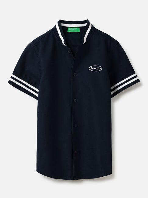 United Colors Of Benetton Boys Blue Cotton Regular Fit Shirt-picture-17
