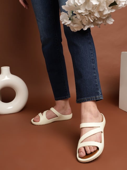 Truffle Collection Women's Cream Slides-picture-38