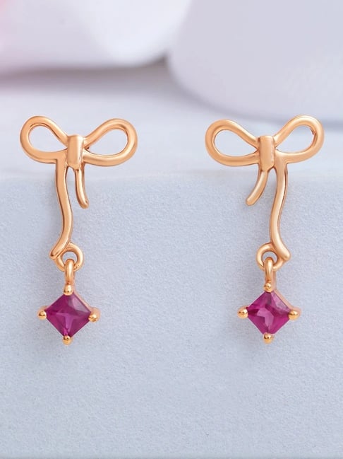Zavya Delicate Rose Gold Plated 925 Sterling Silver Earrings for Women-picture-12
