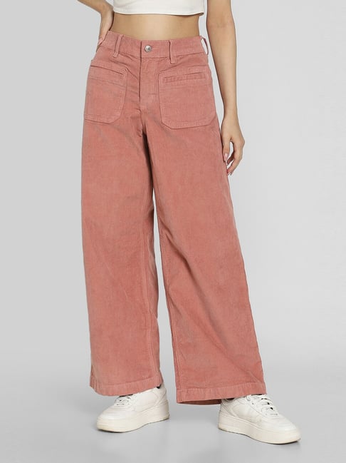 American Eagle Women's Peach Stretch Corduroy Low-Rise Baggy Wide-Leg Pant-picture-30