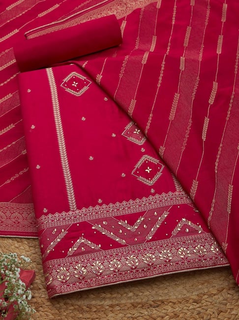 Soch Fuchsia Others Unstitched Dress Material