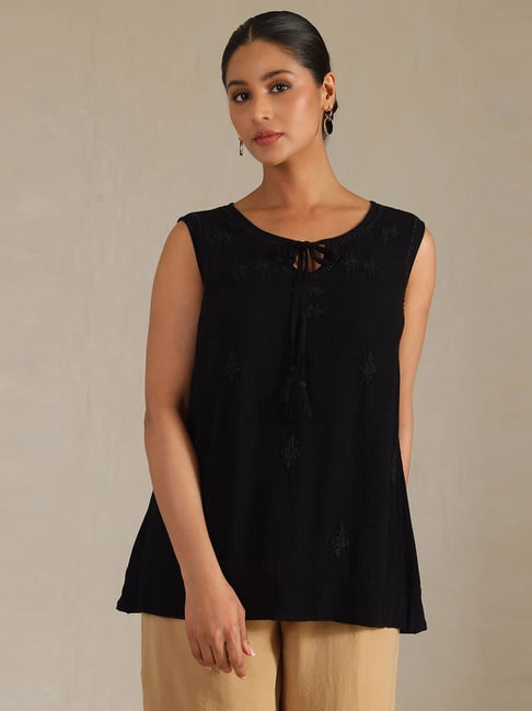 Soch Black Regular Fit Embroidered Tunic-picture-13