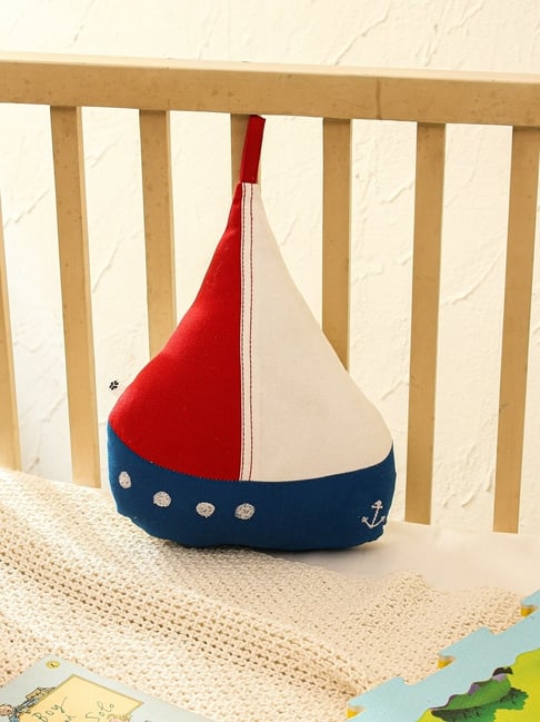 House This Happy Sailor Boat Multicolor Cotton Shaped Cushion