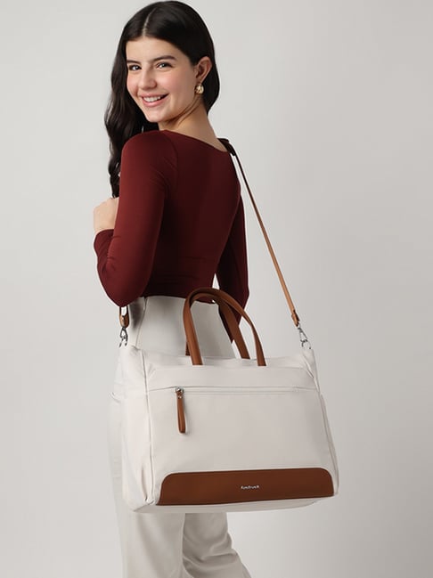 Fastrack Beige WorkEase Large Laptop Tote