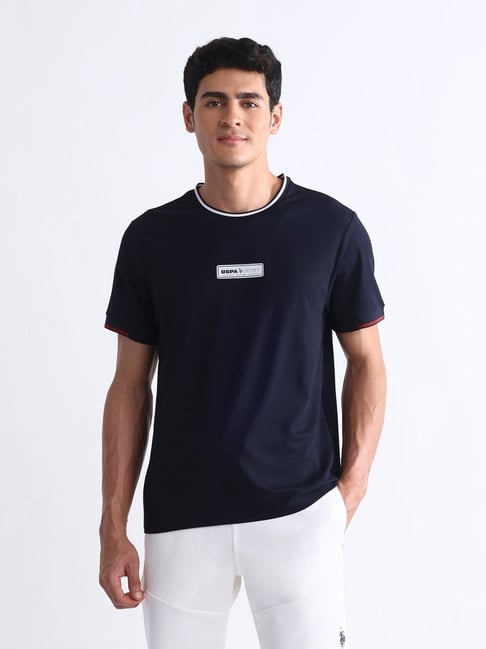 u.s. polo assn. Uspa Active Blue Slim Fit Sports T-Shirt-picture-41