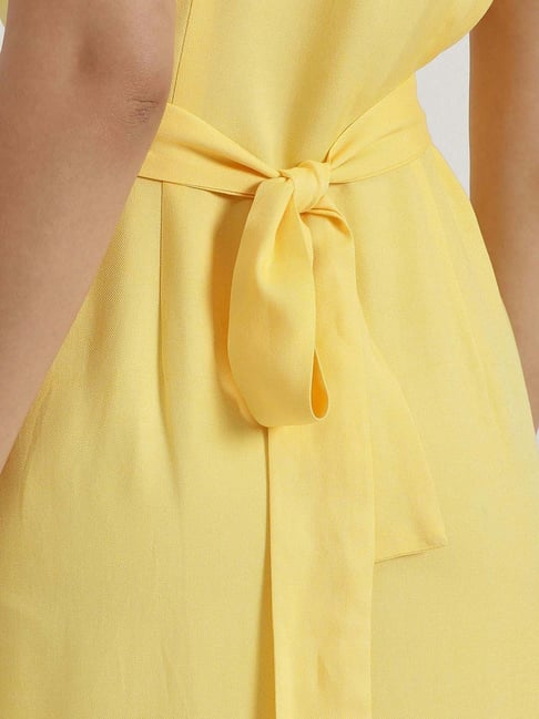 Fablestreet Yellow Button Down Dress
