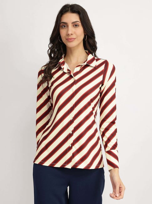 Fablestreet Red Striped Shirt-picture-16