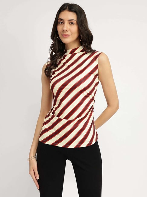 Fablestreet Red Striped Knit Top-picture-14
