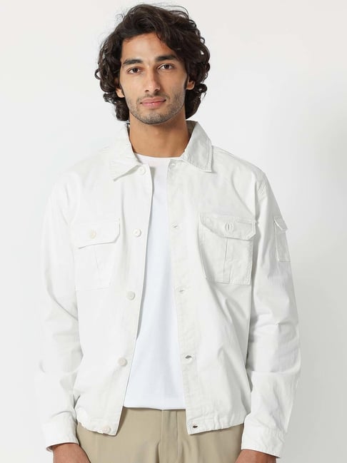 Rare Rabbit White Regular Fit Solid Jacket-picture-13