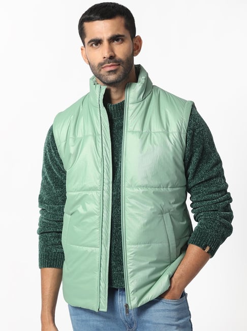 Rare Rabbit Green Regular Fit Solid Jacket-picture-15