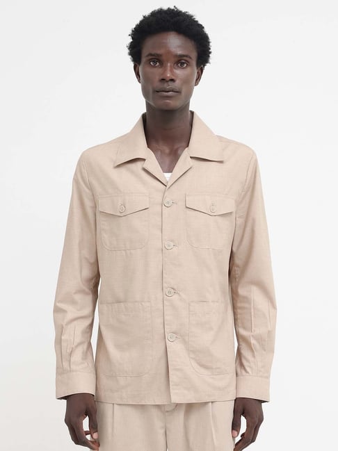 Rare Rabbit Beige Relaxed Fit Solid Jacket-picture-16
