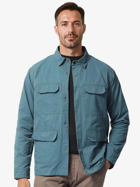 Rare Rabbit Teal Regular Fit Solid Jacket-picture-13