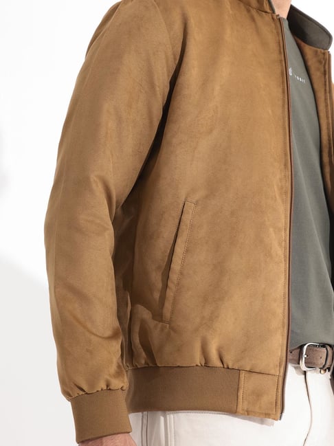 Suede Bomber Jacket Rare Rabbit Leather Jackets Rare Rabbit Mens