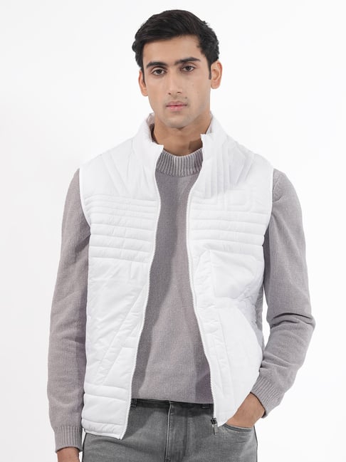Rare Rabbit White Regular Fit Solid Jacket-picture-36