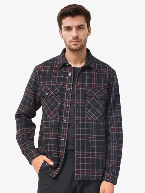 Rare Rabbit Black Shacket Mens Rare Rabbit Black Relaxed Fit