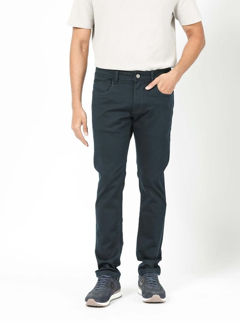 Rare Rabbit Teal Slim Fit Fit Solid Jeans-picture-39