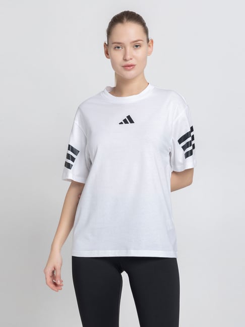 adidas White W FI 3S T-Shirt-image-41