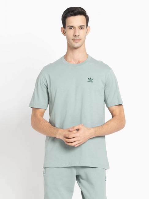 Adidas Originals Green TREFOIL ESS T-Shirt-picture-13