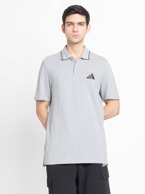 adidas Grey M SL PQ PS Polo T-Shirt-picture-19