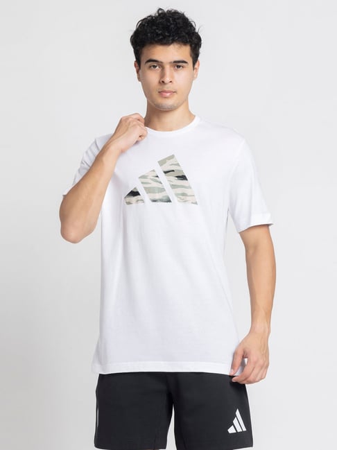 adidas White M C CAMO LOGO T T-Shirt-picture-23