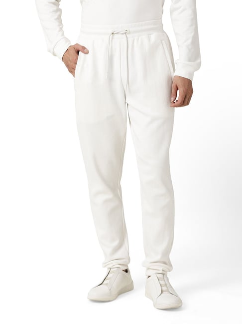 Rare Rabbit Off White Relaxed Fit Solid Trackpants-image-18