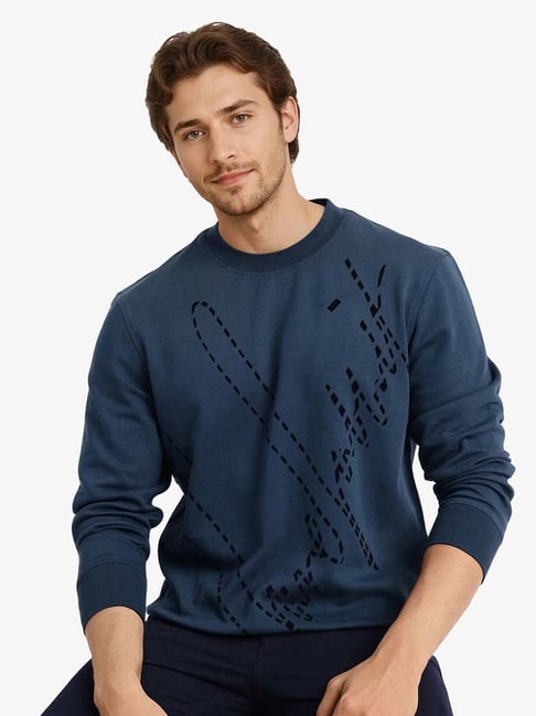 Rare Rabbit Teal Regular Fit Graphic Sweatshirt-picture-20