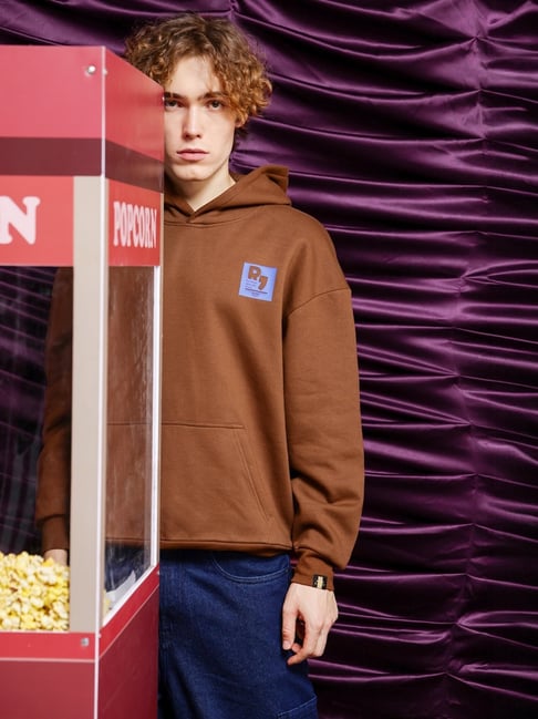 Rare Rabbit Mustard Boxy Fit Graphic Sweatshirt-image-39