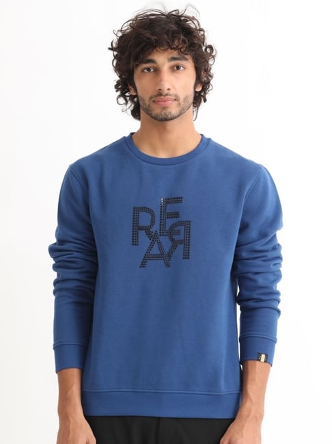 Rare Rabbit Blue Regular Fit Graphic Sweatshirt-picture-20