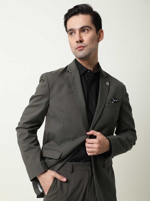 Rare Rabbit Double Breasted Suit Check Rare Rabbit Green Tailored