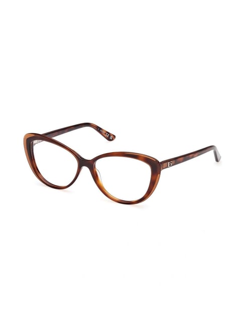 Guess GU297855052FR Havana Cat Eye Eyewear Frames for Women