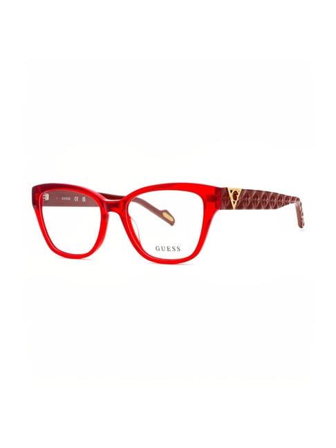 Guess GU5021053066FR Red Square Eyewear Frames for Women