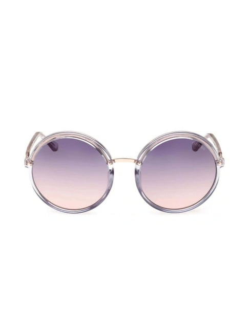 Guess GUS78875720ZSG Purple UV Protected Round Sunglasses for Women