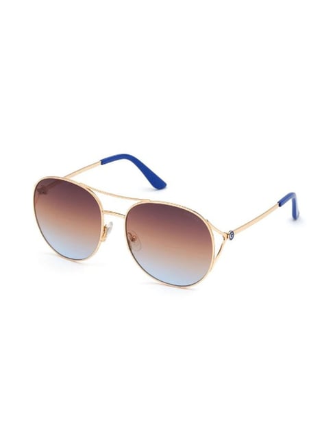 Guess GUS76865932WSG Blue UV Protected Aviator Sunglasses for Women