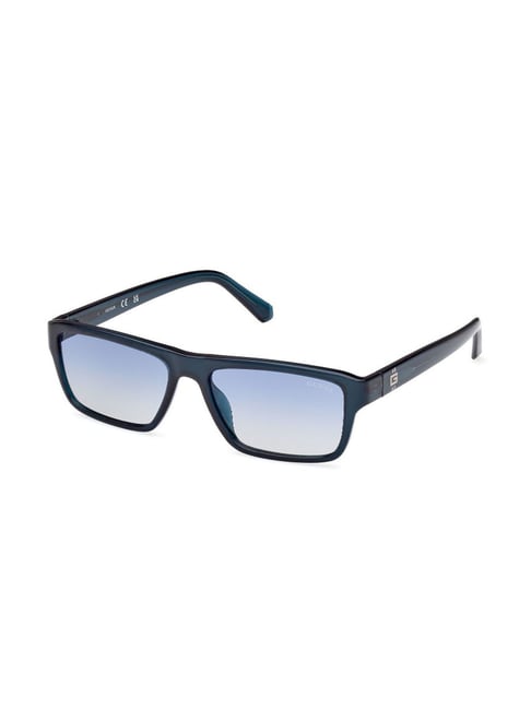 Guess GUS000855590XSG Blue UV Protected Rectangular Sunglasses for Men